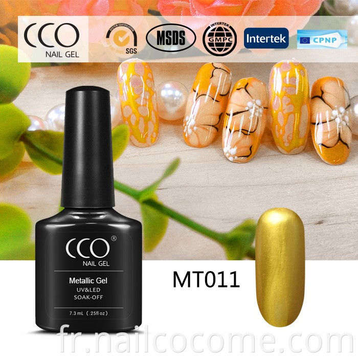 CCO attrayant 3D Nails UV Gel Vernis à ongles métalliques pour décorations des ongles 3D